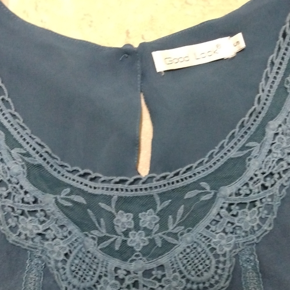 Good Look Women's Blue Blouse Size Small - Picture 5 of 7